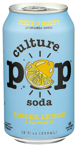 Culture Pop 
Soda Prebiotic Ginger Lmn, 12 FO.