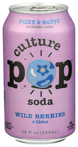 Culture Pop 
Soda Probiotic Wild Berry, 12 FO.