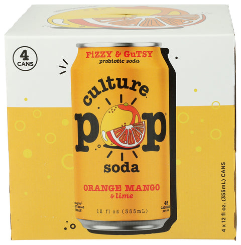 Culture Pop 
Soda Prbtc Orng Mango 4Pk, 48 FO.