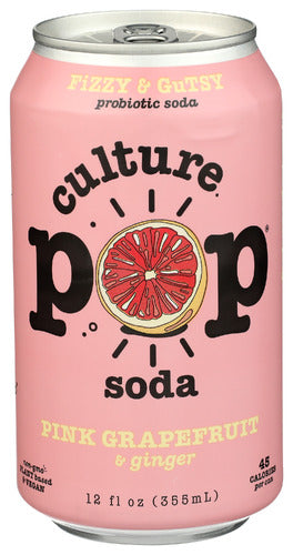 Culture Pop 
Soda Probiotic Grapefruit, 12 FO.