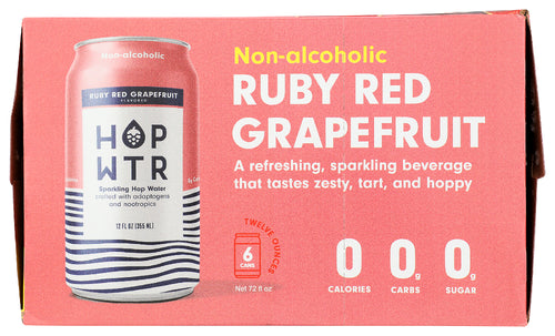 HOP WTR WATER RUBY RED GRPFT 6PK - 72 FO