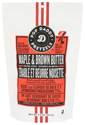 POP DADDY POPCORN & PRETZ PRETZELS MPLE BRWN BTTER - 7.5 OZ