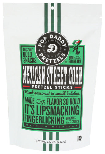 POP DADDY POPCORN & PRETZ PRETZELS MEX STREET CORN - 7.5 OZ