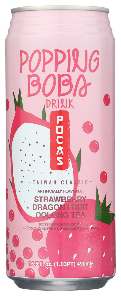 Pocas Tea Boba Stwbry Drgn Frt, 490 ML.