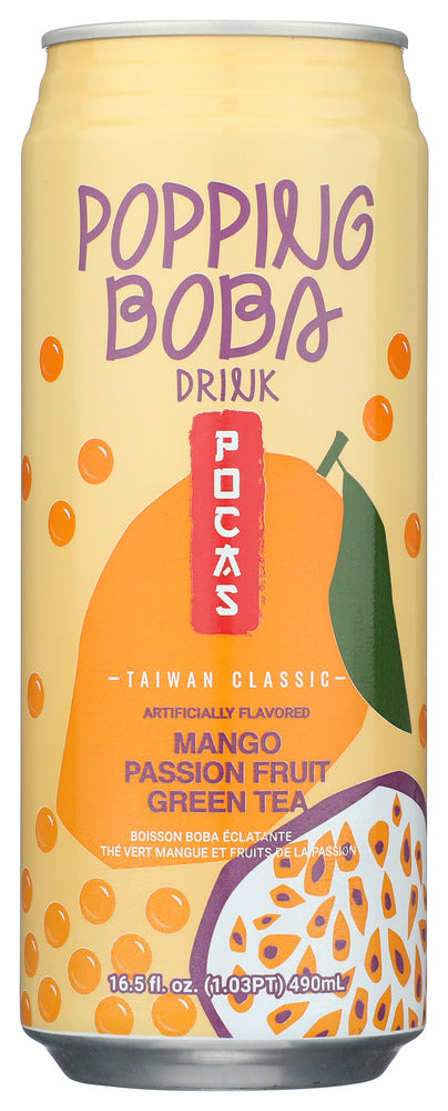 Pocas Tea Boba Mngo Pssion Frt, 490 ML.