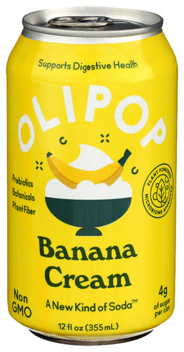 Olipop Tonic Sprklg Banan Cream, 12 OZ.