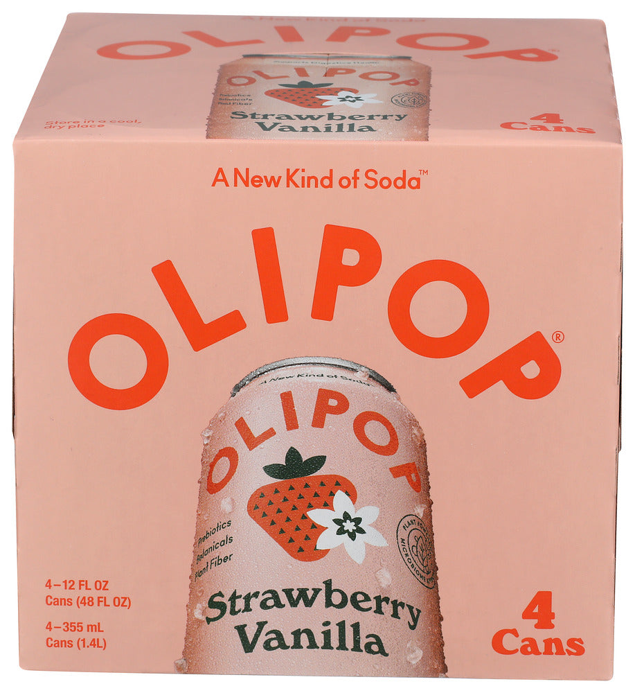 Olipop Soda Preb Stwbry Van 4Pk, 48 FO.
