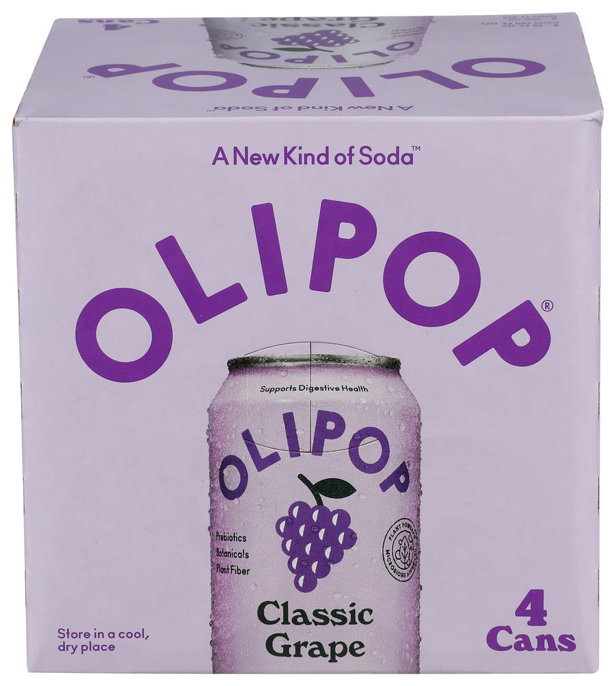 Olipop Soda Preb Clsc Grape 4Pk, 48 FO.
