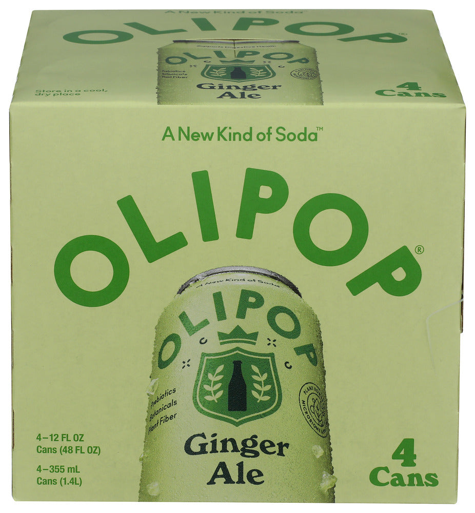 Olipop Soda Preb Ginger Ale 4Pk, 48 FO.