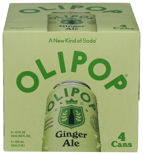 Olipop Soda Preb Ginger Ale 4Pk, 48 FO.