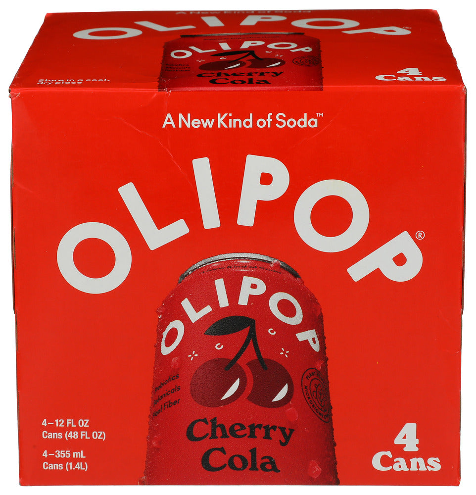 Olipop Soda Preb Cher Cola 4Pk, 48 FO.
