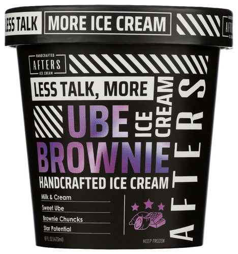 AFTERS ICE CREAM ICE CRM UBE BROWNIE - 16 OZ