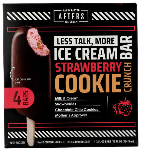 AFTERS ICE CREAM BAR STRBRY CKI CRNCH 4PK - 12 OZ