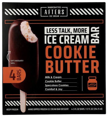 AFTERS ICE CREAM BARS COOKIE BUTTER 4PK - 12 OZ