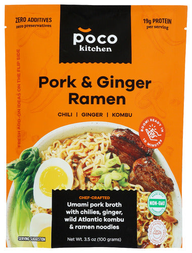 Poco Kitchen Noodle Ramen Pork & Ginger, 3.5 OZ