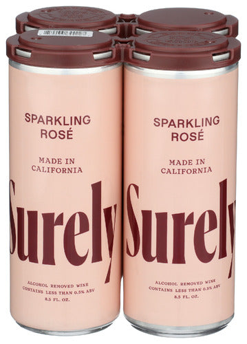 SURELY NA WINE SPRK ROSE 4PK - 34 FO