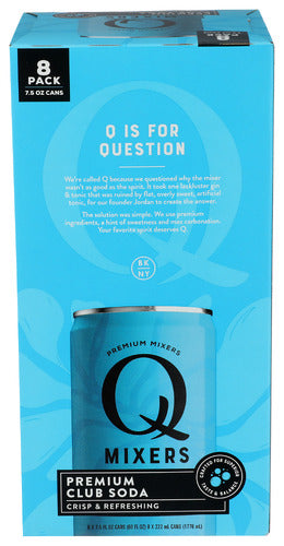 Q Tonic Soda Club Can 8Pk, 60 FO.
