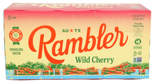 RAMBLER WATER SP WILD CHERRY 8PK - 96 FO