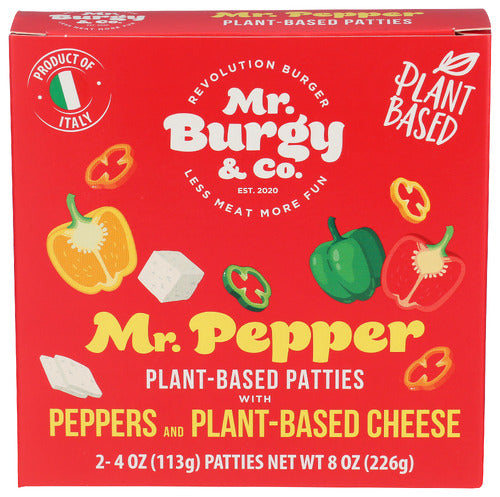 MR BURGY AND CO PATTIES PEPPER PLANT BSD - 8 OZ