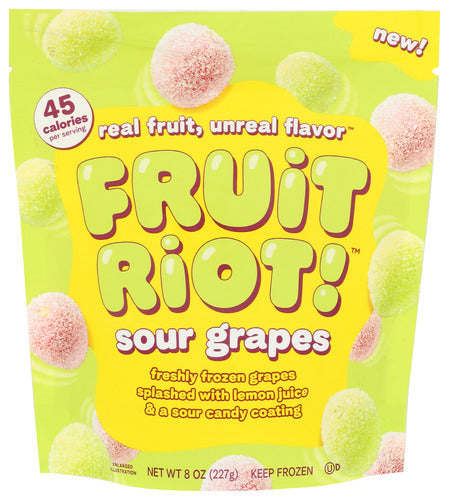 FRUIT RIOT CANDY FROZEN SOUR GRAPES - 8 OZ
