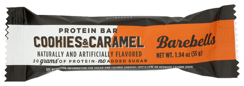 Barebells Protein Bars Cookies and Caramel - Pack of 1, 20g High Protein Treats - Chocolate Nutrition Bar with 1g Total Sugars - On-The-Go Breakfast or Post-Workout Snack