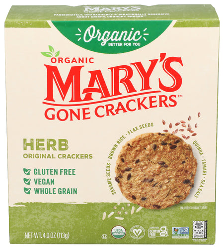 MARYS GONE CRACKERS CRACKER HERB - 4 OZ