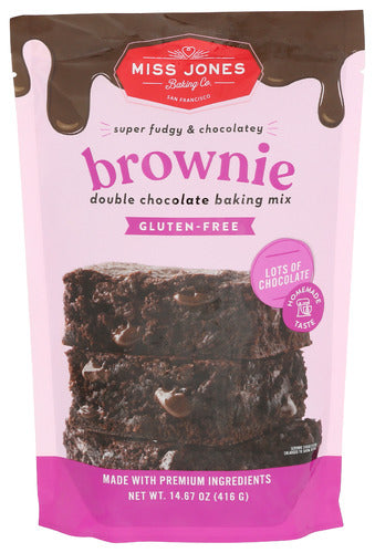MISS JONES BAKING CO BROWNE DBLE CHOC CHIP MIX - 14.67 OZ