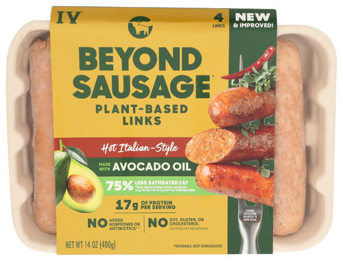 BEYOND MEAT SAUSAGE ITALIAN HOT 4PK - 14 OZ