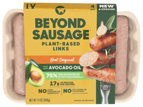 BEYOND MEAT SAUSAGE BRAT ORIGINAL 4PK - 14 OZ