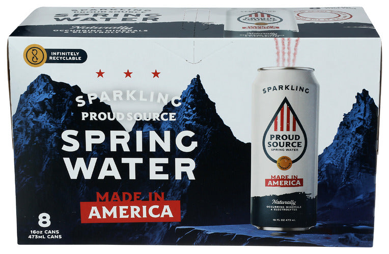 Proud Source Water Spring Sprklng 8Pk, 128 FO.