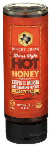 Desert Creek Honey Llc 
Honey Texas Style Hot, 12 OZ.