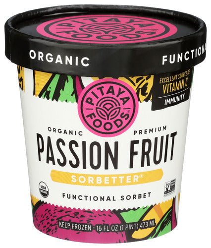 Pitaya Foods Sorbet Passn Fruit Orgnc, 16 OZ.