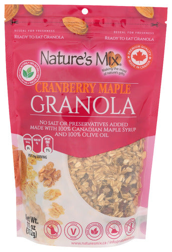 Natures Mix Granola Cranberry Maple, 11 OZ.