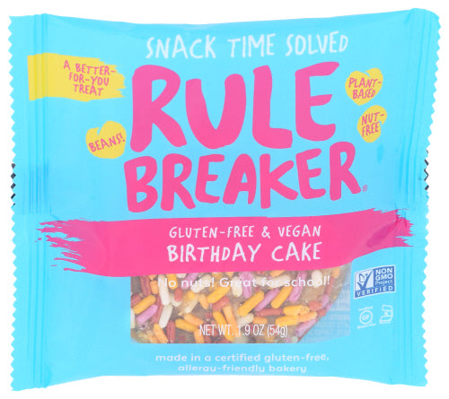 Rule Breaker Snacks Brownie Birthday Cake, 1.9 OZ.
