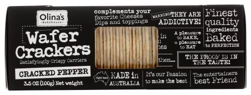 Olinas Bakehouse Cracker Wafer Crckd Peppr, 3.5 OZ.