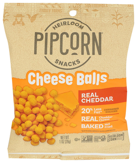 Pipcorn Cheese Ball Cheddar, 1 OZ.