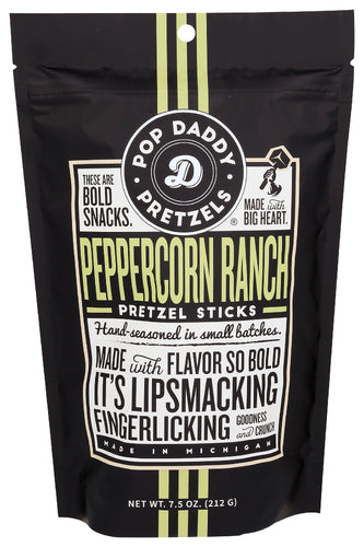 POP DADDY POPCORN & PRETZ PRETZEL PEPPERCORN RANCH - 7.5 OZ