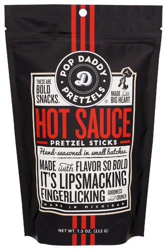 POP DADDY POPCORN & PRETZ PRETZELS HOT SAUCE - 7.5 OZ