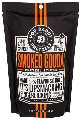 POP DADDY POPCORN & PRETZ PRETZELS SMKD GOUDA - 7.5 OZ