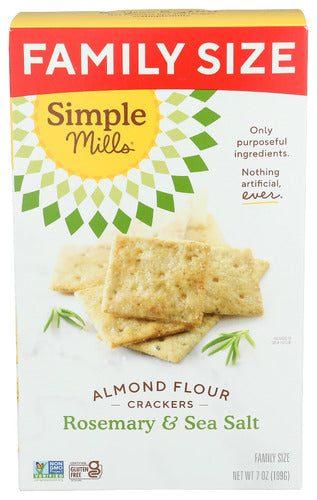 SIMPLE MILLS CRACKERS ALMND FLR RSMRY - 7 OZ
