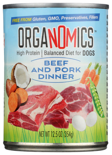 Organomics Food Dog Flavr Beef Pork, 12.5 OZ.