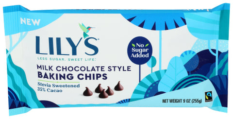 LILYS SWEETS MILK CHOC BAKING CHIPS - 9 FO