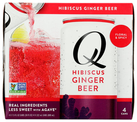 Q Tonic Beer Hibiscus Ginger 4Pk, 30 FO.
