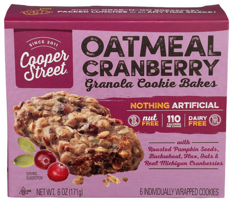 Cooper Street 
Oatmeal Bakes Crnbry, 6 OZ.