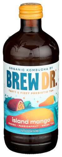 BREW DR KOMBUCHA KOMBUCHA ISLAND MANGO - 14 FO