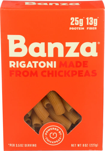 Banza
Pasta Rigatoni Chickpea, 8 OZ.