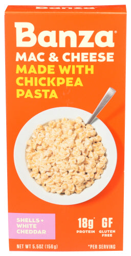 Banza
Pasta Shells Wht Chddr, 5.5 OZ.