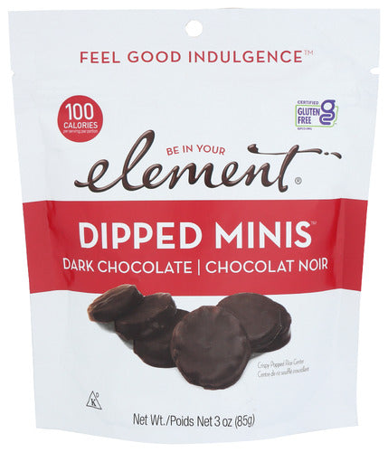 ELEMENT SNACKS RICE CAKE MINI DK CHOC - 3 OZ