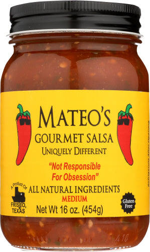 MATEOS GOURMET SALSA MEDM - 16 OZ