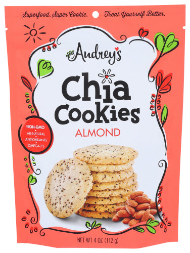 Audreys 
Cookie Chia Almond, 4 OZ.
